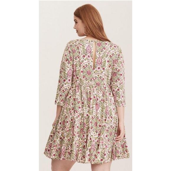Torrid Floral Print Skater Dress Size XL - Picture 2 of 7